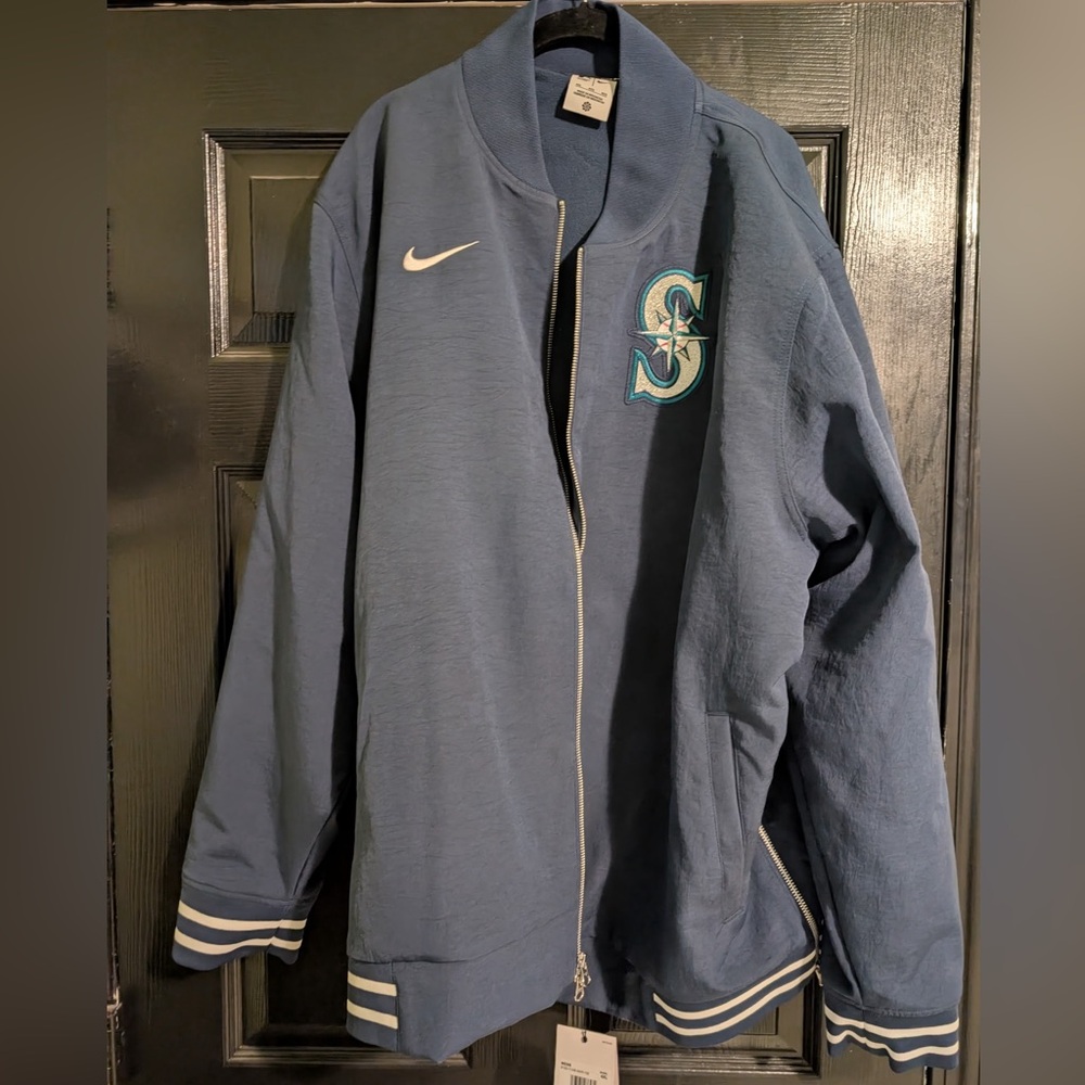NWT NIKE Seattle Mariner’s Men's Navy Blue Jacket Size 4X